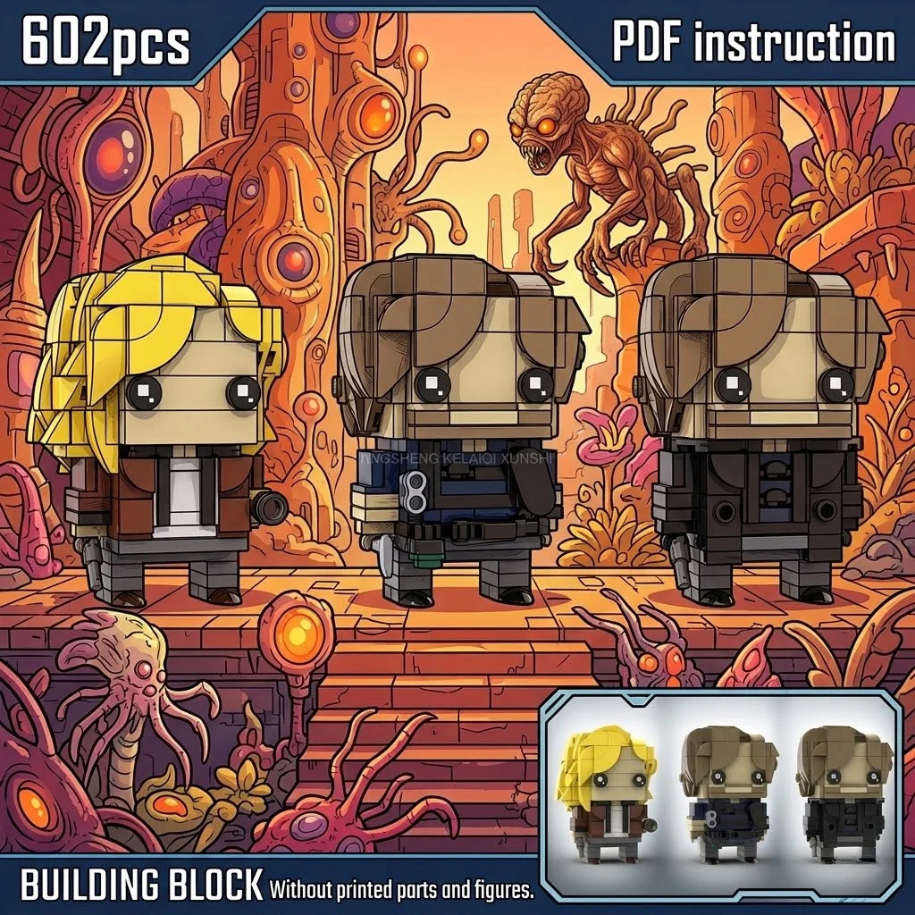 Stylized Blocky Viral Outbreak Survivor Trio Character Figures Wasteland Theme MOC Block Model
Stylized Blocky Viral Outbreak Survivor Trio Character Figures Wasteland Theme MOC Block Model