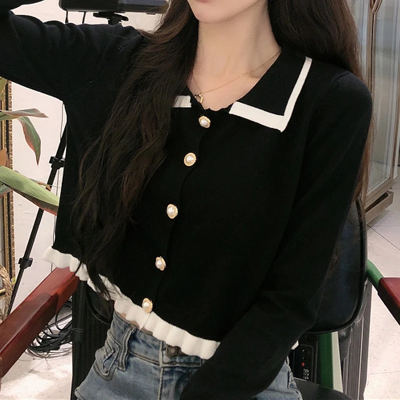 Women's Knitted Cardigan Polo Turn-down Collar Long Sleeves Slim Sweater 2023 New Fashion Lady Clothing
Women's Knitted Cardigan Polo Turn-down Collar Long Sleeves Slim Sweater 2023 New Fashion Lady Clothing