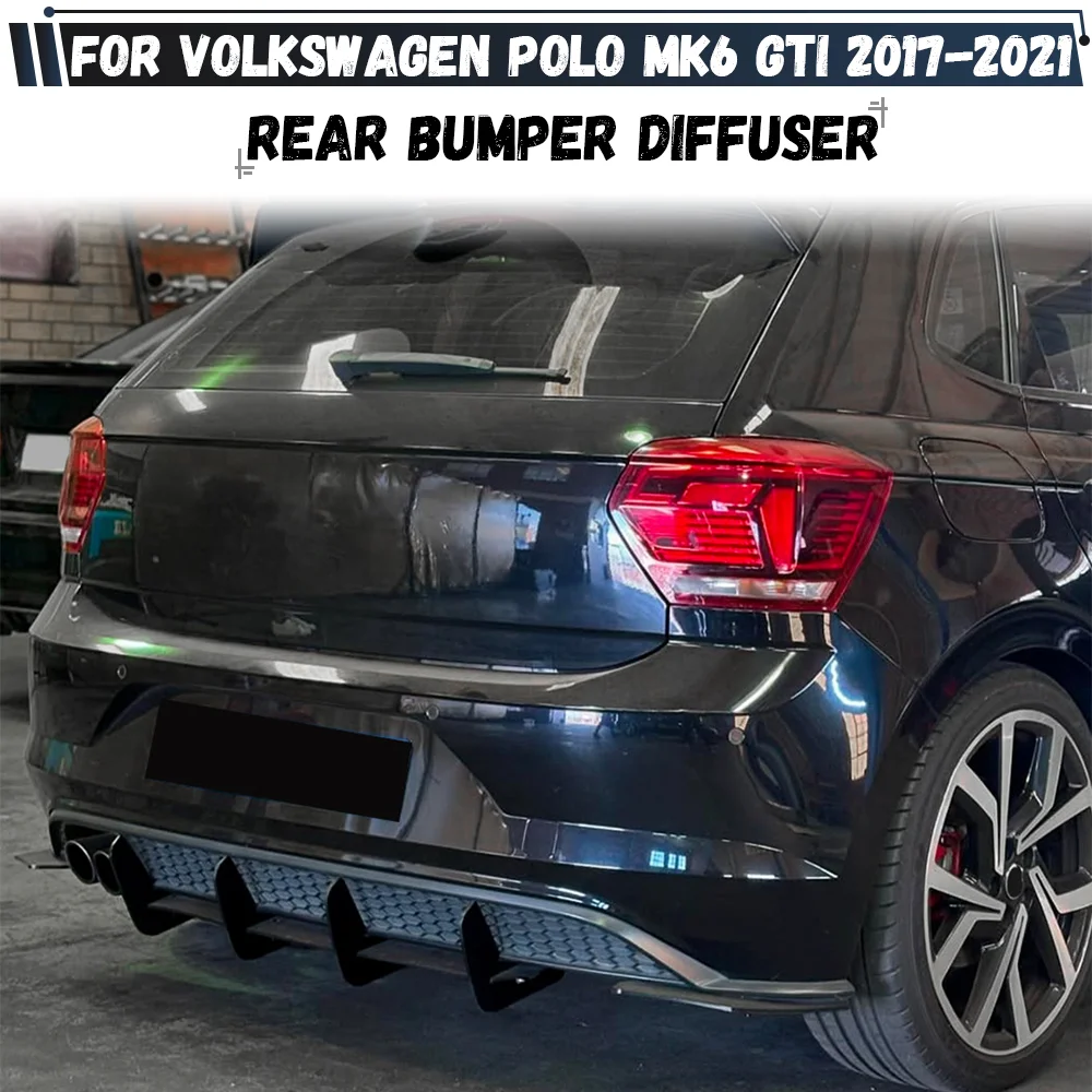 Car Rear Bumper Diffuser Tail Splitter Spoilers Protector Guard Lip For Volkswagen VW Polo MK6 GTI 2017-2021 Bodykit Tuning
Car Rear Bumper Diffuser Tail Splitter Spoilers Protector Guard Lip For Volkswagen VW Polo MK6 GTI 2017-2021 Bodykit Tuning