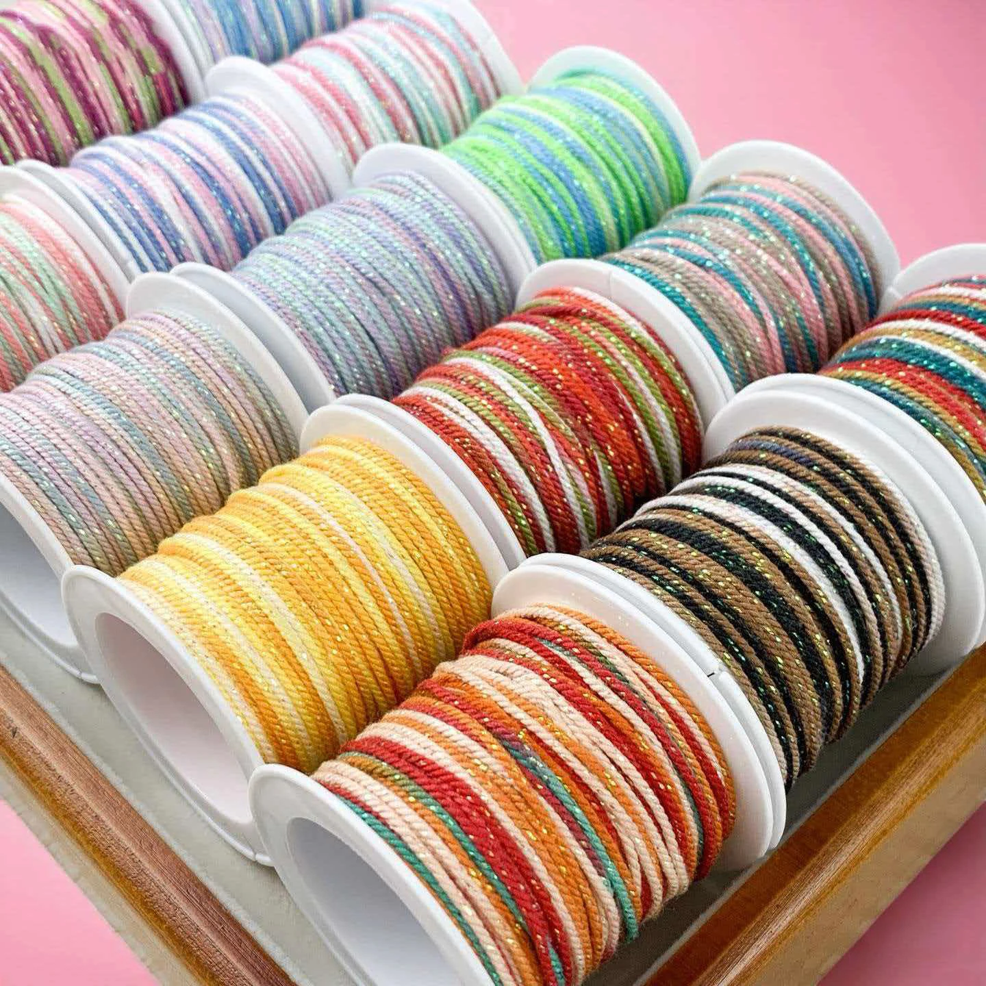 1PCS 1.5MM Colorful Starry Sky Segment Dyeing Thread Handmade Cotton Thread DIY Weaving Colorful Jewelry Bracelet Cotton Rope
1PCS 1.5MM Colorful Starry Sky Segment Dyeing Thread Handmade Cotton Thread DIY Weaving Colorful Jewelry Bracelet Cotton Rope