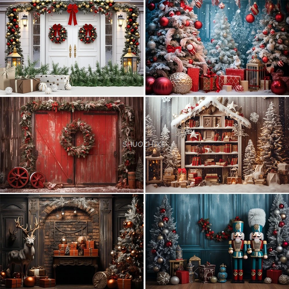 Christmas Party Background Photography Newborn Kids Portrait Red Door Christmas Tree Gift Decor Backdrop Photo Studio
Christmas Party Background Photography Newborn Kids Portrait Red Door Christmas Tree Gift Decor Backdrop Photo Studio