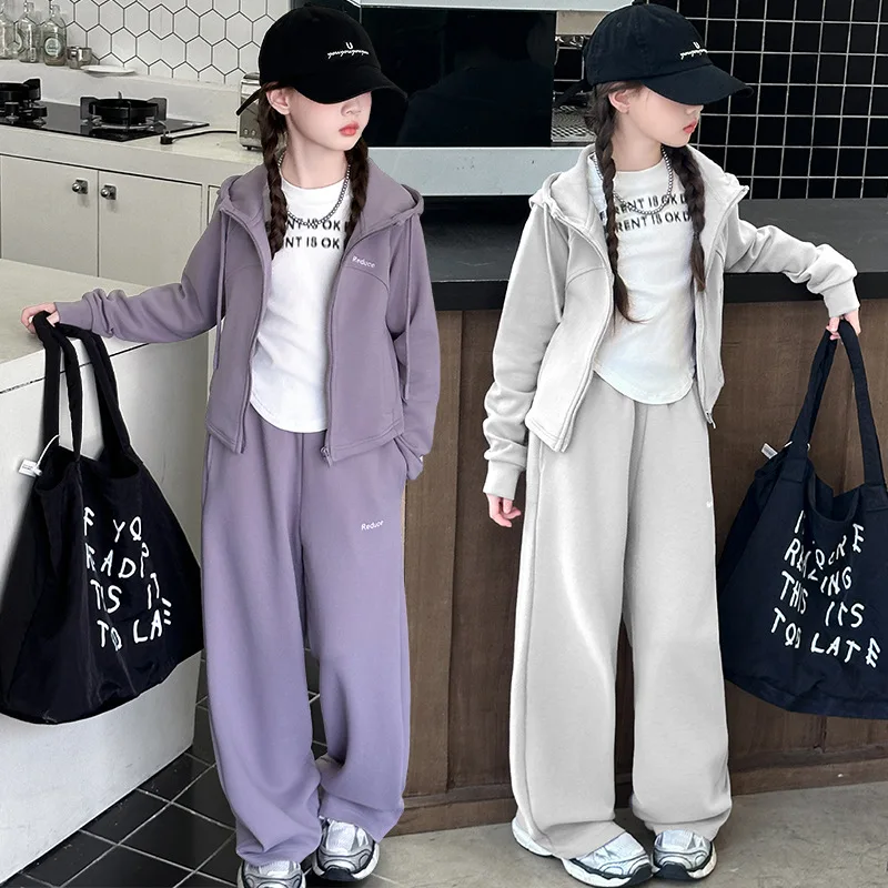 Autumn Children Girls Two-piece Sets Letter Printed Hooded Coat+Elastic Waist Sweatpant Kids Girls Sets Baby Girls Sport Sets 
Autumn Children Girls Two-piece Sets Letter Printed Hooded Coat+Elastic Waist Sweatpant Kids Girls Sets Baby Girls Sport Sets