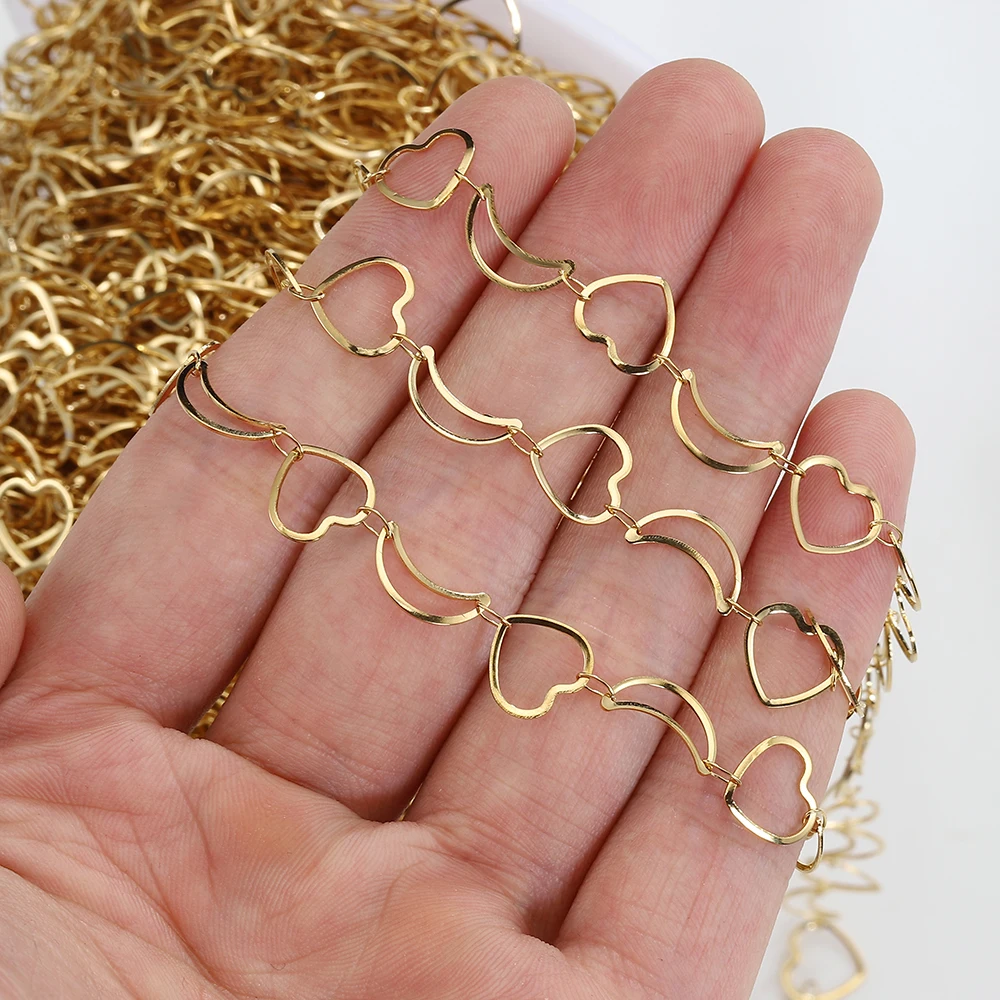 2Meters 1Meter Stainless Steel Chain Hollowout Love Heart Moon Chains for Necklace Bracelet Jewelry Making DIY Wholesale
2Meters 1Meter Stainless Steel Chain Hollowout Love Heart Moon Chains for Necklace Bracelet Jewelry Making DIY Wholesale