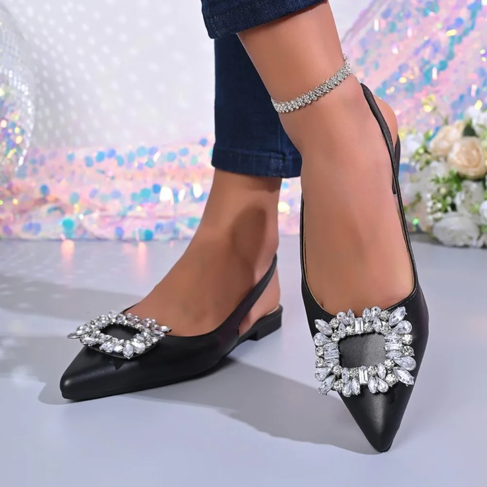 Daily Pointed Toe Sandals Women 2026 Summer Big Crystal Buckle Flat Heels Shoes Women Elegant White Driving Shoes
Daily Pointed Toe Sandals Women 2026 Summer Big Crystal Buckle Flat Heels Shoes Women Elegant White Driving Shoes
