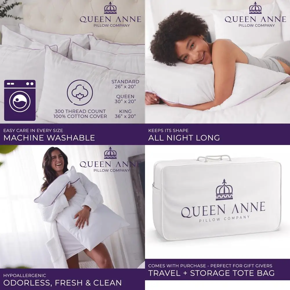 Hypoallergenic Synthetic Majesty Pillow - Luxury Down Alternative, Made in USA (Standard)
Hypoallergenic Synthetic Majesty Pillow - Luxury Down Alternative, Made in USA (Standard)