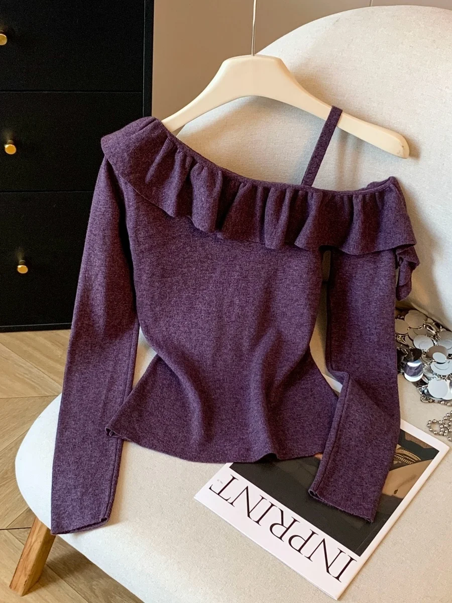 Женская базовая блузка с эффектом похудения, открытыми плечами и оборками по низу, осенне-зимняя новинка, универсальная, с эффектом стройности, премиум-класса.
Женская базовая блузка с эффектом похудения, открытыми плечами и оборками по низу, осенне-зимняя новинка, универсальная, с эффектом стройности, премиум-класса.