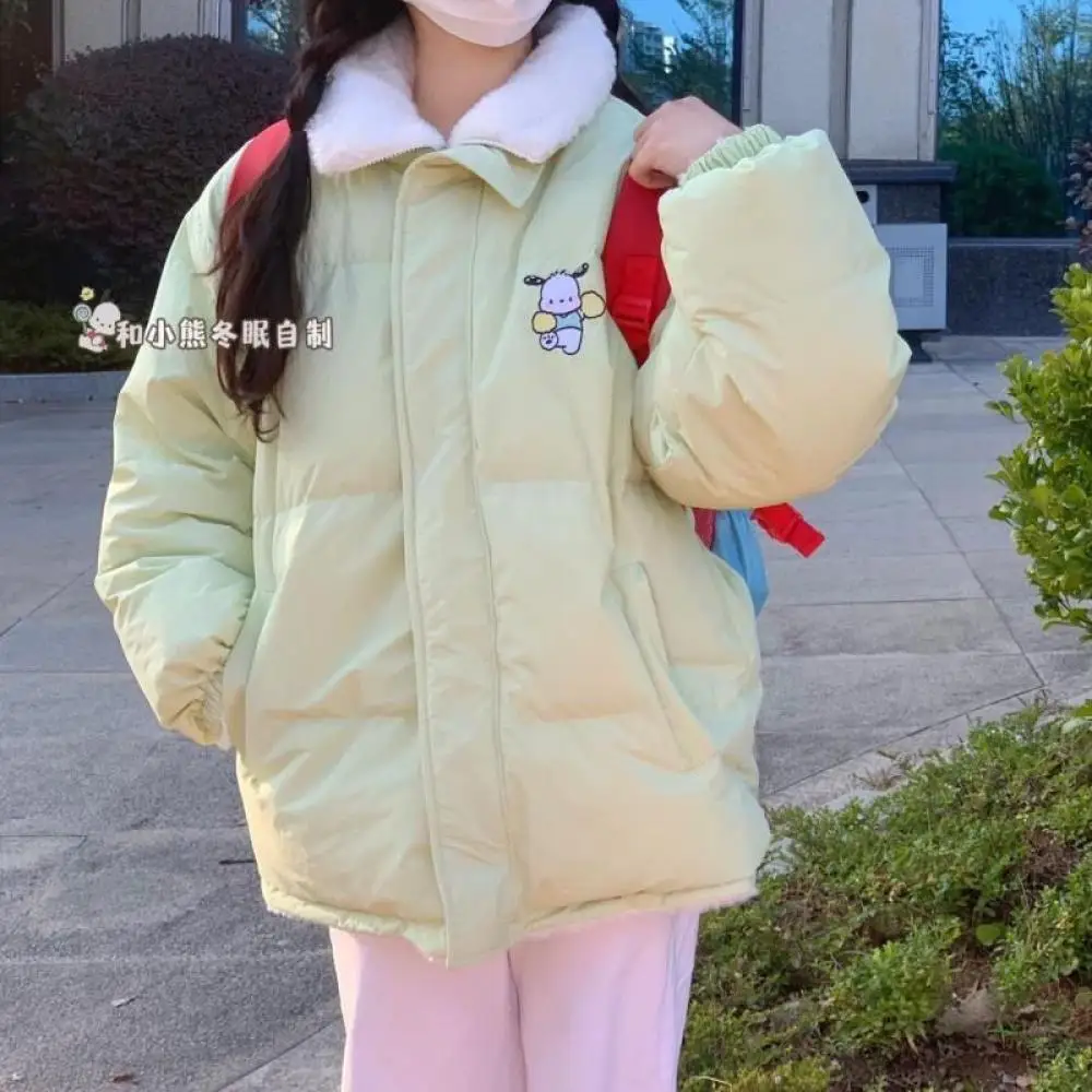 Kawaii Pochacco Down Jacket Coat Sanrio Anime Kitty Women Reversible Tops Winter Girls Cute Cotton Jacket Thickened Warm Coat
Kawaii Pochacco Down Jacket Coat Sanrio Anime Kitty Women Reversible Tops Winter Girls Cute Cotton Jacket Thickened Warm Coat