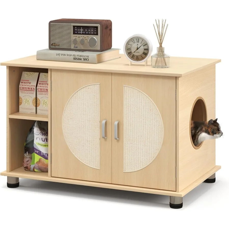 Современный корпус для туалета со скрытым дизайном туалетной комнаты для кошек, встроенная полка для хранения принадлежностей, сизалевые двери для царапин для ног
Современный корпус для туалета со скрытым дизайном туалетной комнаты для кошек, встроенная полка для хранения принадлежностей, сизалевые двери для царапин для ног