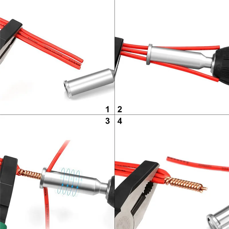 L33A_Universal Wire Twisting Tool Electrical Cable Quick Connector Automatic Twisting Wire Stripping Stripper Twister Driver
L33A_Universal Wire Twisting Tool Electrical Cable Quick Connector Automatic Twisting Wire Stripping Stripper Twister Driver