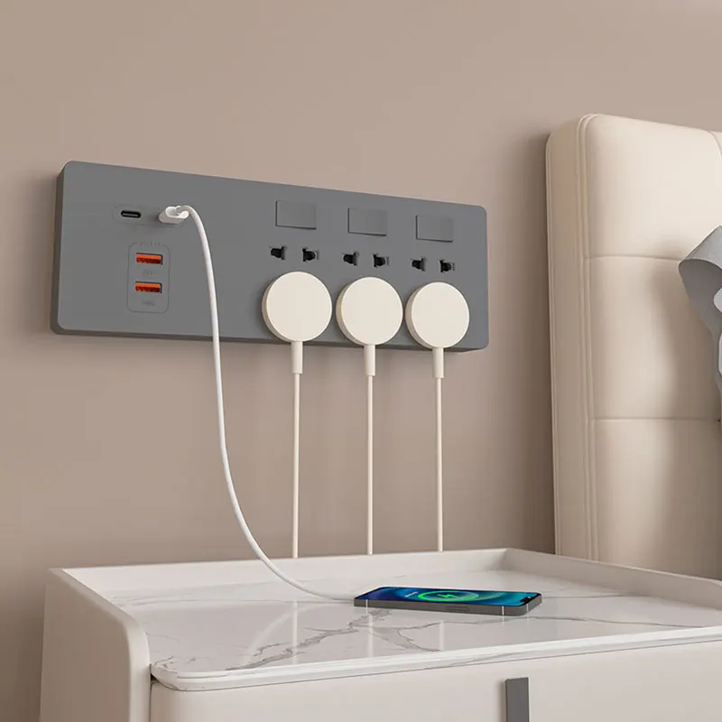 Wireless Strip Universal Multi-function 3/5 Hole Socket With Switch Control GaN USB Type-c 5v 3.1a 65w Fast Charging Wall Socket
Wireless Strip Universal Multi-function 3/5 Hole Socket With Switch Control GaN USB Type-c 5v 3.1a 65w Fast Charging Wall Socket