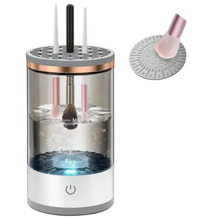 Electric Makeup Brush Cleaner Machine with Makeup Brush Cleaning Mat Portable Cosmetic Brush Cleaner with Makeup Brush Holder A
Electric Makeup Brush Cleaner Machine with Makeup Brush Cleaning Mat Portable Cosmetic Brush Cleaner with Makeup Brush Holder A