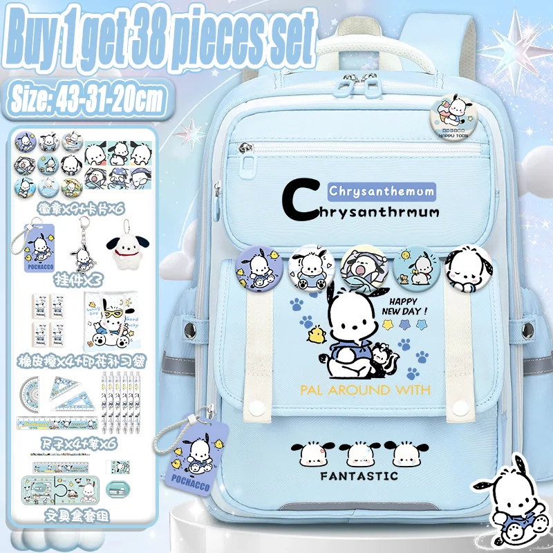 Рюкзак Pochacco для девочек, новинка 2025 года, рюкзак Sanrio с модным принтом, молодежный детский школьный рюкзак большой вместимости
Рюкзак Pochacco для девочек, новинка 2025 года, рюкзак Sanrio с модным принтом, молодежный детский школьный рюкзак большой вместимости