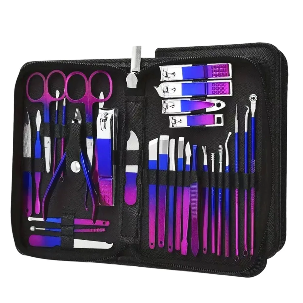 18/30pcs Stainless Steel Manicure Pedicure Kit All-in-One Multifunctional Nail Clipper Set with Storage Box
18/30pcs Stainless Steel Manicure Pedicure Kit All-in-One Multifunctional Nail Clipper Set with Storage Box
