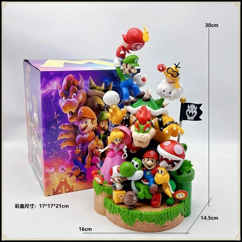 2026 New 28cm Marios Bros Figures Model Ornaments Luigi Bowser Yoshi Bowser Scene Combination Doll Kids Toys Room Decoration
2026 New 28cm Marios Bros Figures Model Ornaments Luigi Bowser Yoshi Bowser Scene Combination Doll Kids Toys Room Decoration