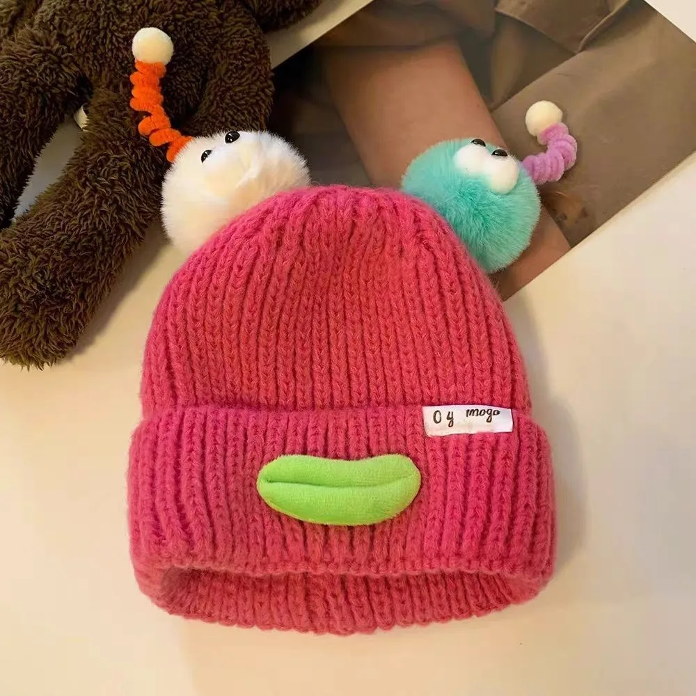 Korean Style Sausage Mouth Beanie Candy Color Windproof Plush Pullover Hats Comfortable Keep Warm Cartoon Knitting Hat Women
Korean Style Sausage Mouth Beanie Candy Color Windproof Plush Pullover Hats Comfortable Keep Warm Cartoon Knitting Hat Women