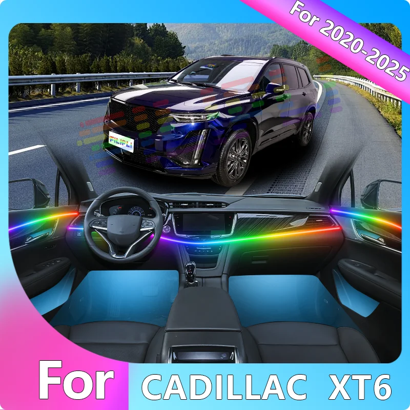 FILIPLI For The CADILLAC XT6 For 2020 Multi Colour RGB Voice Control Car LED Mood Light Cyberpunk Music Sync Car Ambient Light
FILIPLI For The CADILLAC XT6 For 2020 Multi Colour RGB Voice Control Car LED Mood Light Cyberpunk Music Sync Car Ambient Light