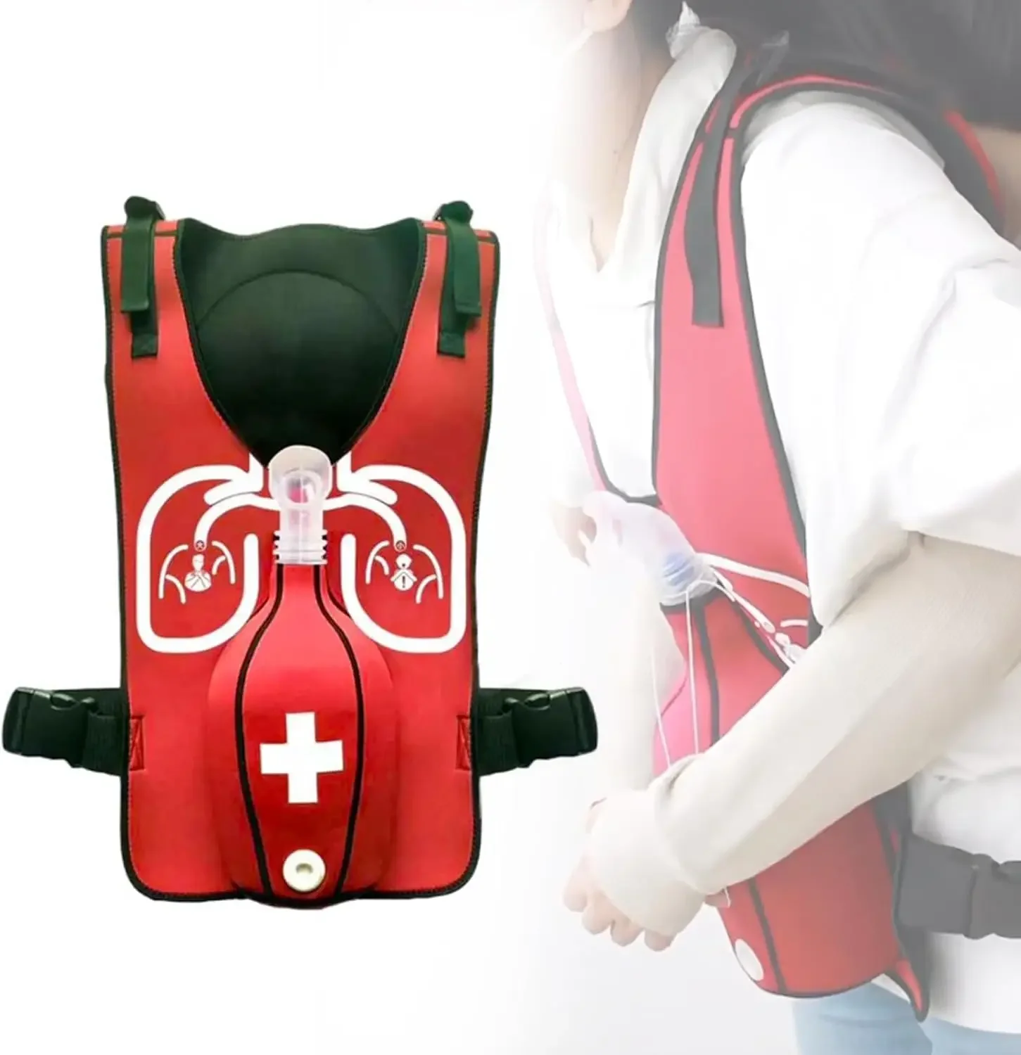 Adult/Child Heimlich Training Vest Wearable Tracheal Obstruction First Aid Training Practice Teaching Accessory
Adult/Child Heimlich Training Vest Wearable Tracheal Obstruction First Aid Training Practice Teaching Accessory