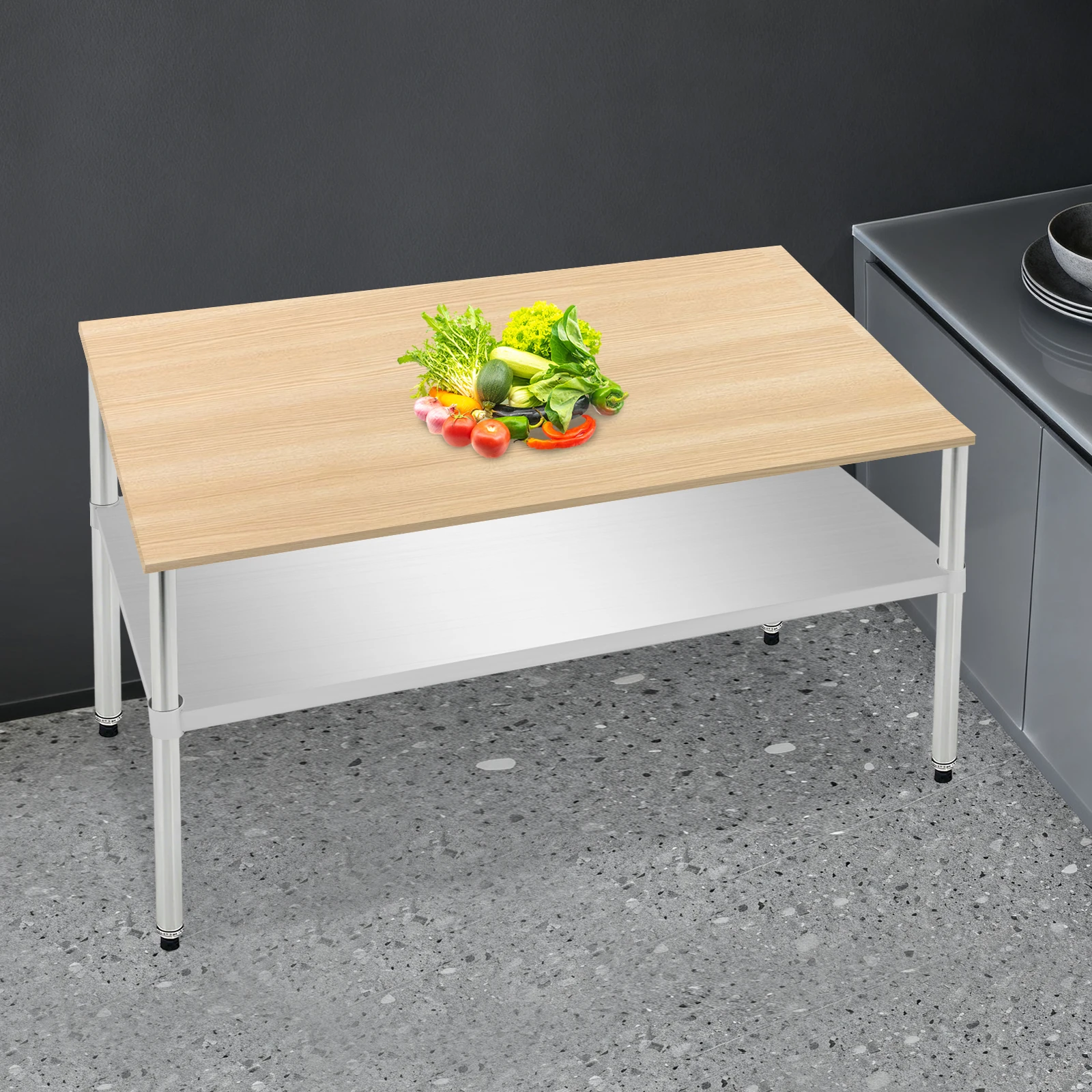 220.46Lbs Load-Bearing Silver Under Shelf, Stainless Steel(Brushed+Laminated), 45.28x21.65x1.65In, Work Table Mounted
220.46Lbs Load-Bearing Silver Under Shelf, Stainless Steel(Brushed+Laminated), 45.28x21.65x1.65In, Work Table Mounted