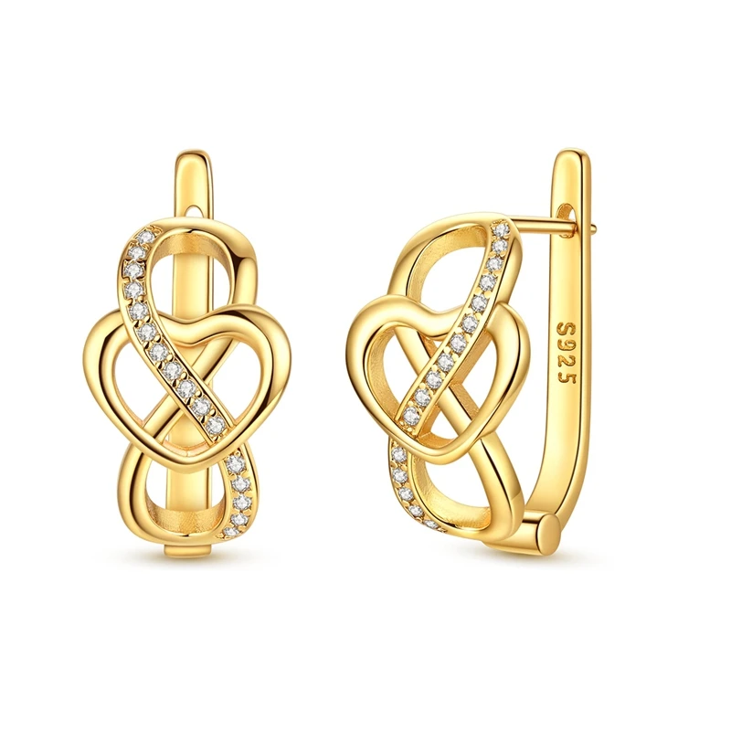 925 Sterling Silver gold Earrings Women Zirconium Eternal and Infinite Love Hoop Earring For Anniversary Wedding Jewelry Gifts
925 Sterling Silver gold Earrings Women Zirconium Eternal and Infinite Love Hoop Earring For Anniversary Wedding Jewelry Gifts