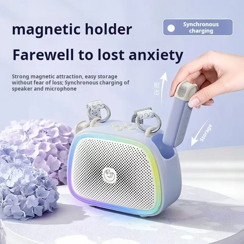 Новая мини-колонка C22 с Bluetooth, удобная портативная колонка со встроенным микрофоном, домашняя KTV-система, детская колонка с RGB-подсветкой
Новая мини-колонка C22 с Bluetooth, удобная портативная колонка со встроенным микрофоном, домашняя KTV-система, детская колонка с RGB-подсветкой