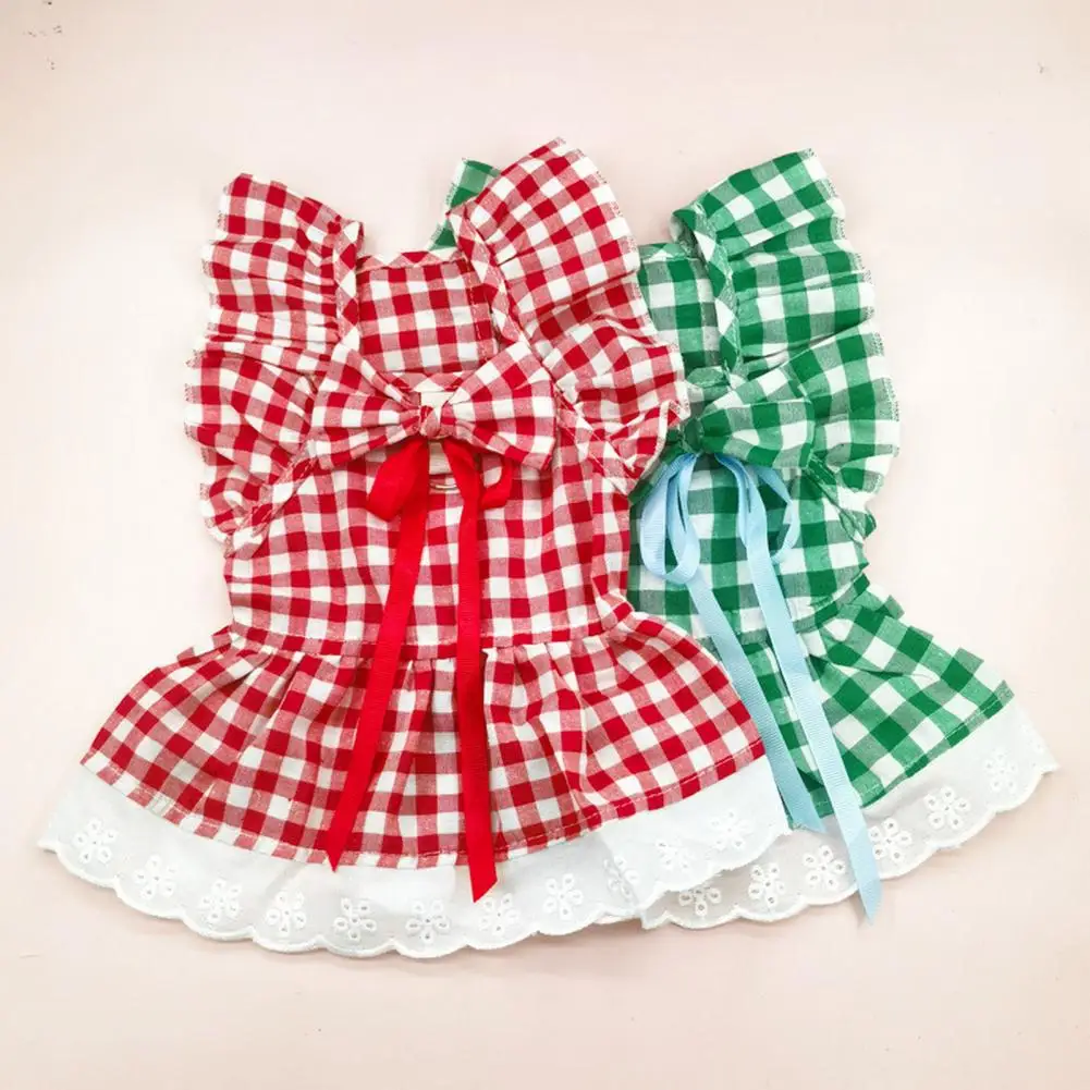 Sleeve Pet Outfit Easy to Clean Pet Clothing Pet Princess Dress Set with Sleeves Plaid Skirt Headdress Sweet for Lovely
Sleeve Pet Outfit Easy to Clean Pet Clothing Pet Princess Dress Set with Sleeves Plaid Skirt Headdress Sweet for Lovely