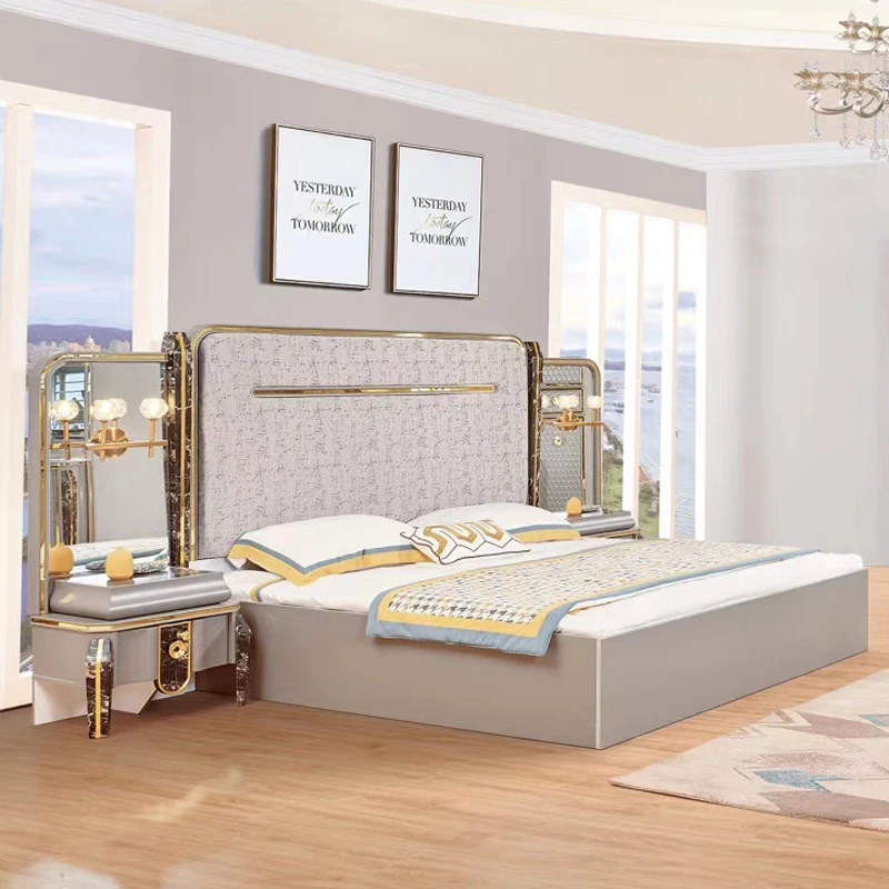 &Foshan Factory Wholesale Luxury King Size Modern Bed Home Suite Master Room Double Wooden Full Bedroom Furniture Set
&Foshan Factory Wholesale Luxury King Size Modern Bed Home Suite Master Room Double Wooden Full Bedroom Furniture Set