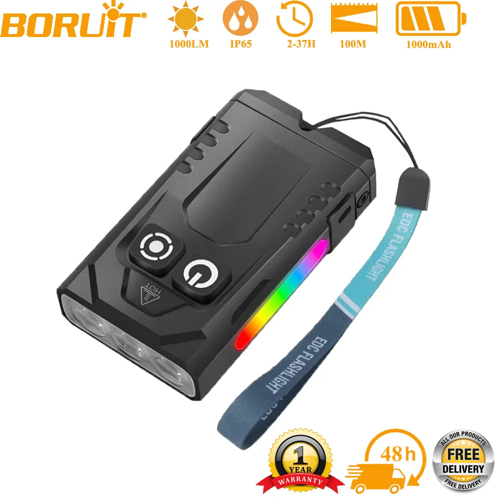 Фонарь BORUiT EV15S EDC LED, ультраяркий, 1000 лм, с креплением на ключи, перезаряжаемый через Type-C, портативный, для кемпинга, карманный фонарь
Фонарь BORUiT EV15S EDC LED, ультраяркий, 1000 лм, с креплением на ключи, перезаряжаемый через Type-C, портативный, для кемпинга, карманный фонарь