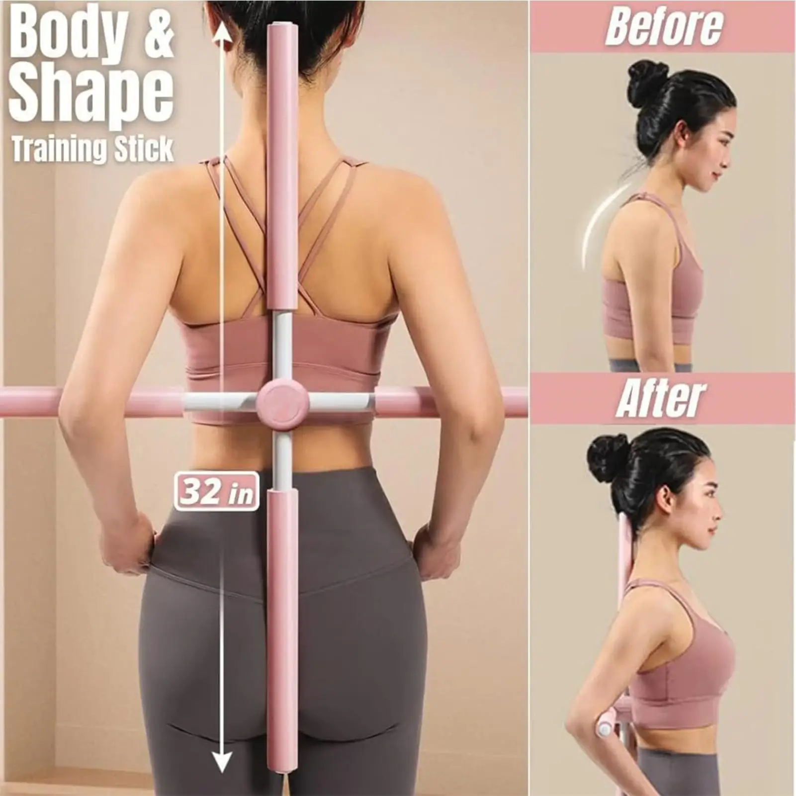 Postures Corrector Yoga Cross Stick Humpback Postures Corrector for Women Stretch Mobility Pole Neck Hump Correction Tool
Postures Corrector Yoga Cross Stick Humpback Postures Corrector for Women Stretch Mobility Pole Neck Hump Correction Tool