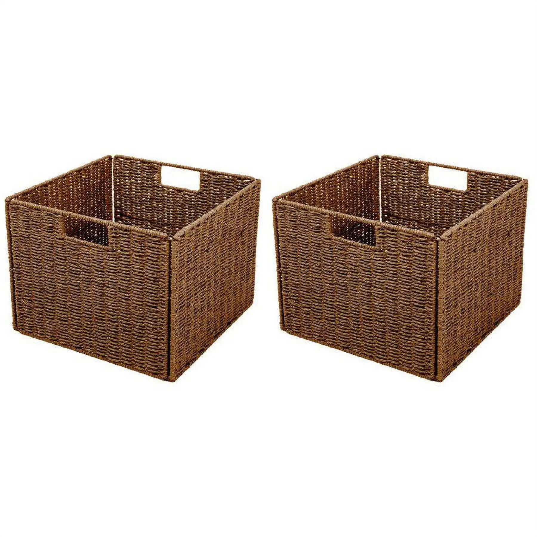 Wicker Storage Basket Set of Two Natural Fiber Organizer for Home and Office
Wicker Storage Basket Set of Two Natural Fiber Organizer for Home and Office