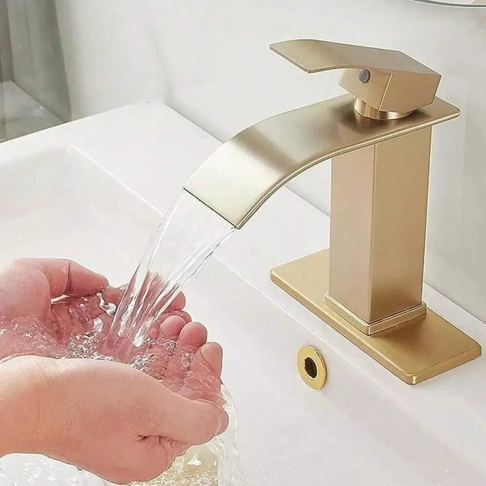 Brushed Stainless Steel Sink Faucet, Waterfall Style Bathroom Basin Tap, Suppor Hole Installation
Brushed Stainless Steel Sink Faucet, Waterfall Style Bathroom Basin Tap, Suppor Hole Installation
