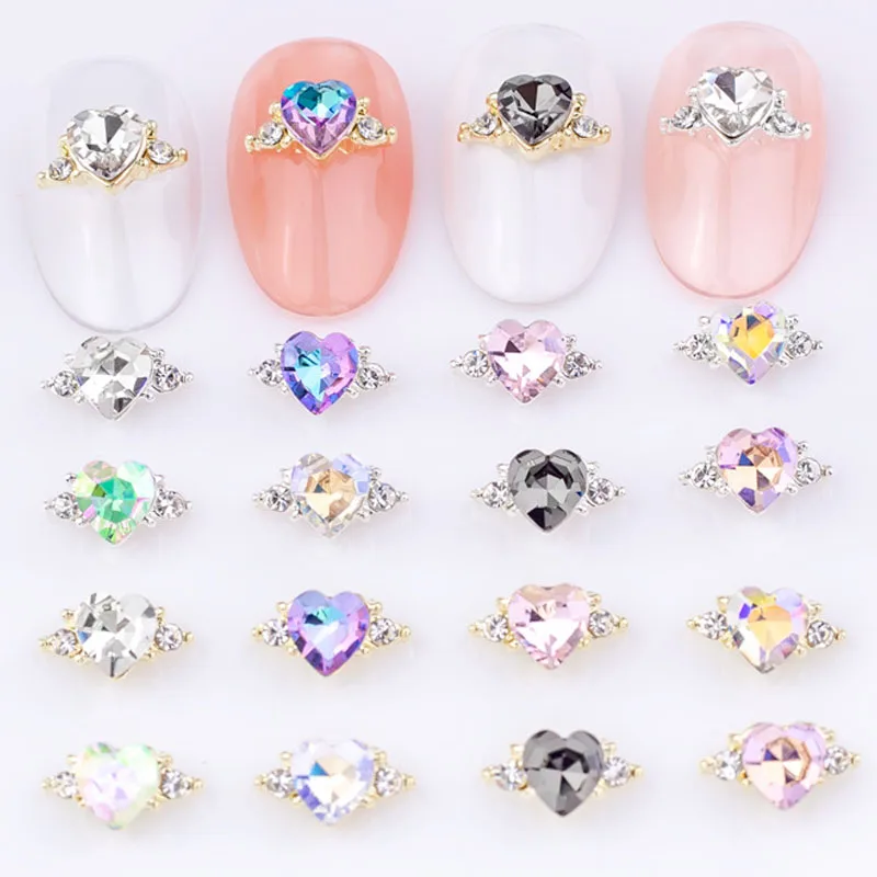 10PCS/Lot Heart Shape Crystal Nail Art Jewelry Flatback Alloy Gemstone With Gel Polish For Women Fingernail Charms Decoration#M2
10PCS/Lot Heart Shape Crystal Nail Art Jewelry Flatback Alloy Gemstone With Gel Polish For Women Fingernail Charms Decoration#M2
