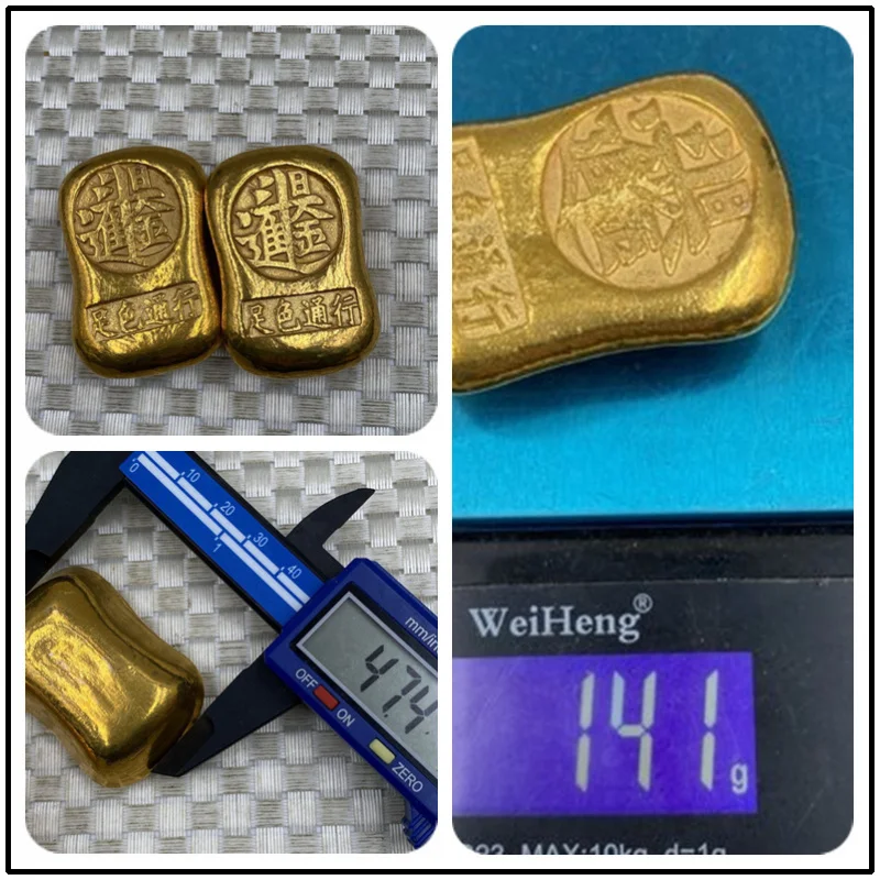 Early Gold Ingot Pure Copper Gold-Plated Gold Ingot Gold Ingot Daily Gold Ingot Collection Solid Clear Gold Ingot
Early Gold Ingot Pure Copper Gold-Plated Gold Ingot Gold Ingot Daily Gold Ingot Collection Solid Clear Gold Ingot