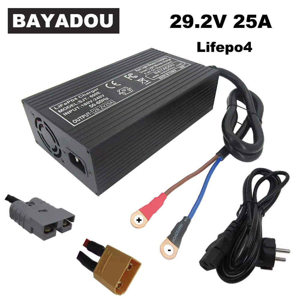 24V 25A LiFePO4 Battery Fast Charger 8S 29.2V 24 Volt 100AH 200AH LFP RV Iron Phosphate Energy Storage Chargers SB50 Copper Nose
24V 25A LiFePO4 Battery Fast Charger 8S 29.2V 24 Volt 100AH 200AH LFP RV Iron Phosphate Energy Storage Chargers SB50 Copper Nose