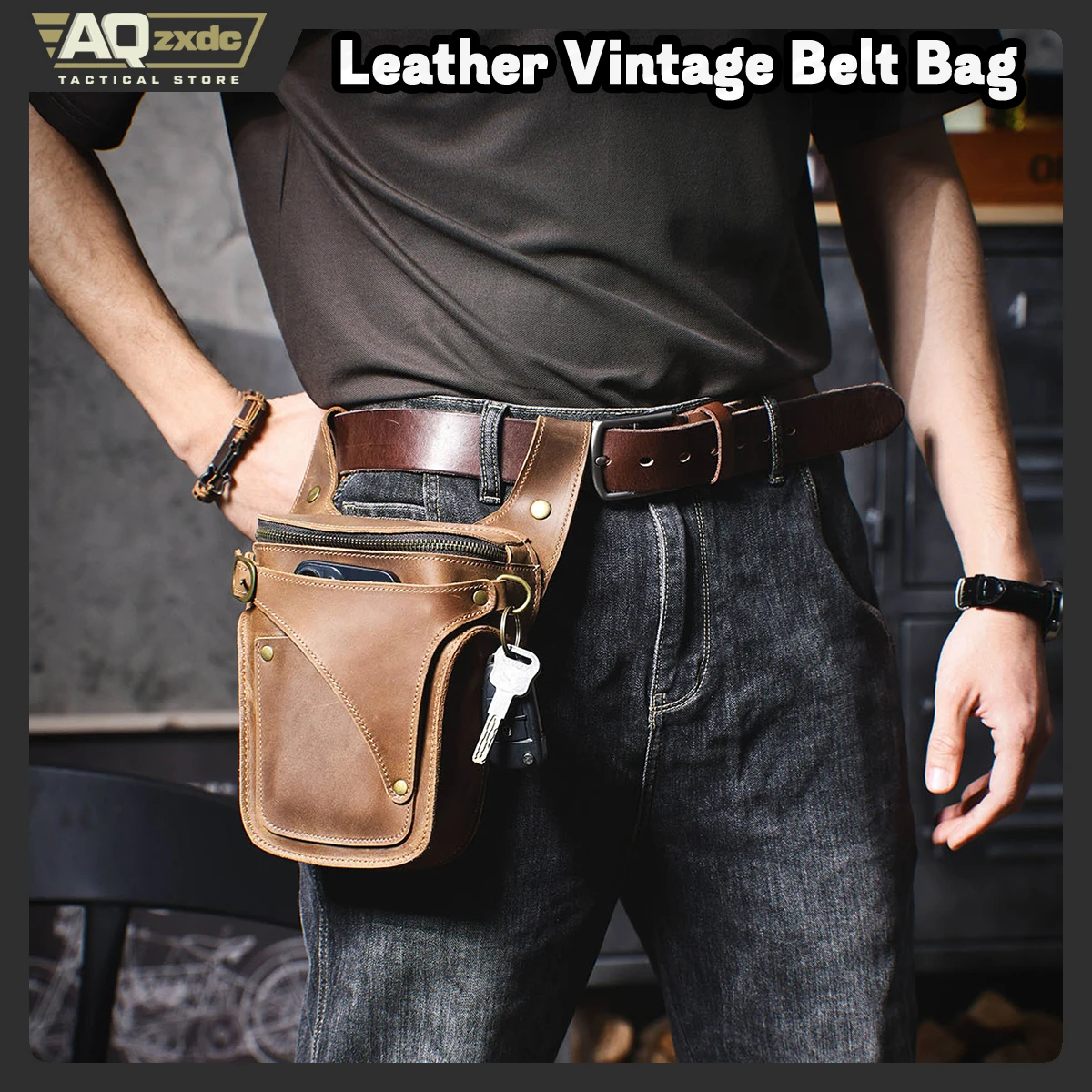 Men's Leather Vintage Belt Bag Multipurpose Tactical Waist Pack Outdoor Travel Motorcycle Bicycle Riding Drop Leg Bag Bum Pack
Men's Leather Vintage Belt Bag Multipurpose Tactical Waist Pack Outdoor Travel Motorcycle Bicycle Riding Drop Leg Bag Bum Pack