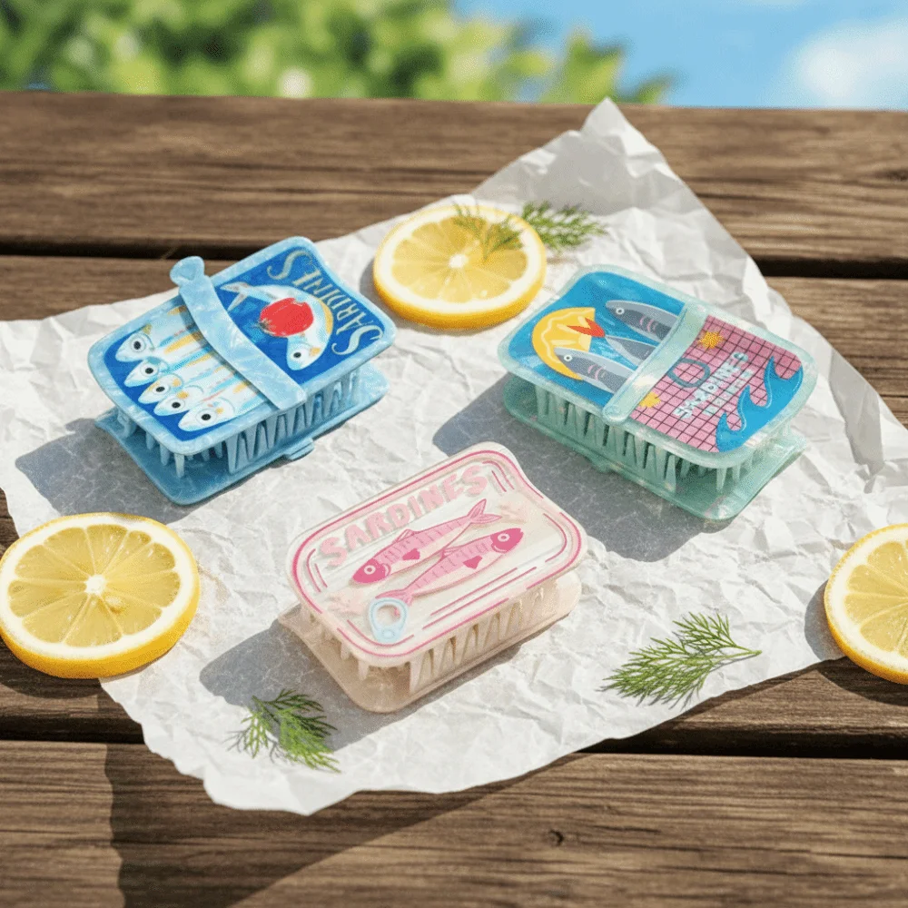 Sweet Hairpin Small Fish Hair Clip Sardine Can Pvc Ocean Animal Hair Claw Large Holiday Style Square Fish Grab Clip Beach
Sweet Hairpin Small Fish Hair Clip Sardine Can Pvc Ocean Animal Hair Claw Large Holiday Style Square Fish Grab Clip Beach