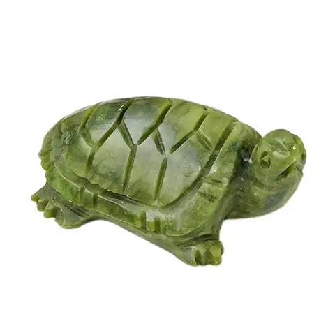Jade Turtle Figurine Animal Sculpture Craft Home Statue Decor Desktop Figurine Ornament Craft Desktop Ornament For Living Room