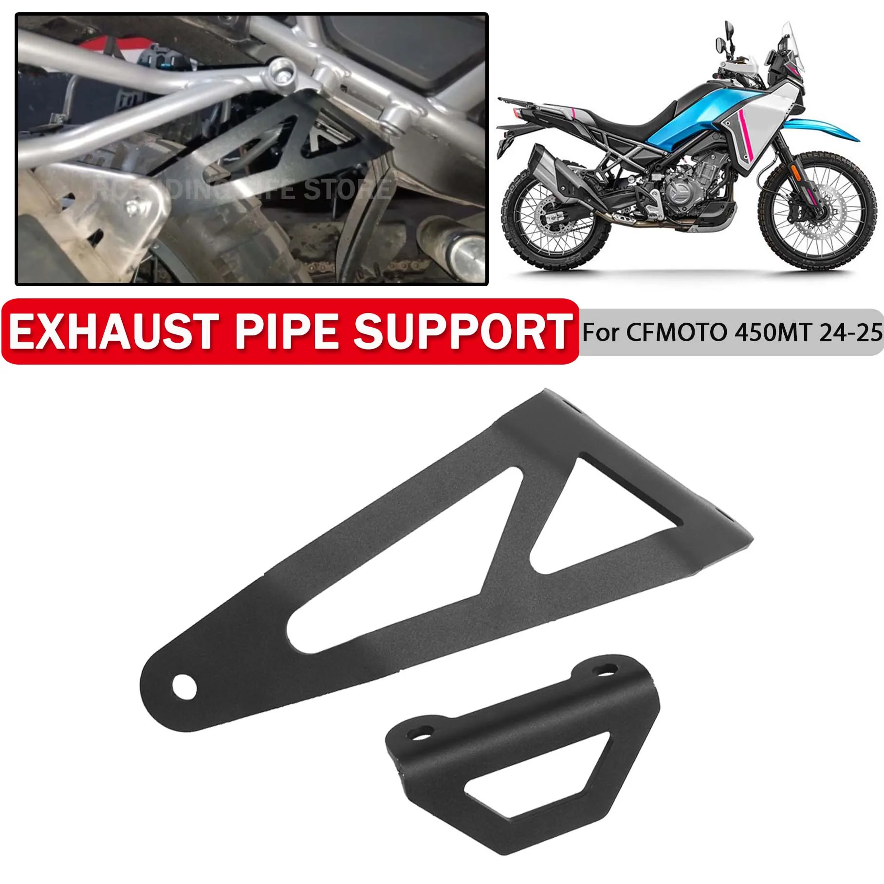 Motorcycle Exhaust Pipe Bracket For CFMOTO 450MT 450 MT 450 MT450 2024 2025 Rear Footpeg Footrest Plate Support Muffler Holder
Motorcycle Exhaust Pipe Bracket For CFMOTO 450MT 450 MT 450 MT450 2024 2025 Rear Footpeg Footrest Plate Support Muffler Holder