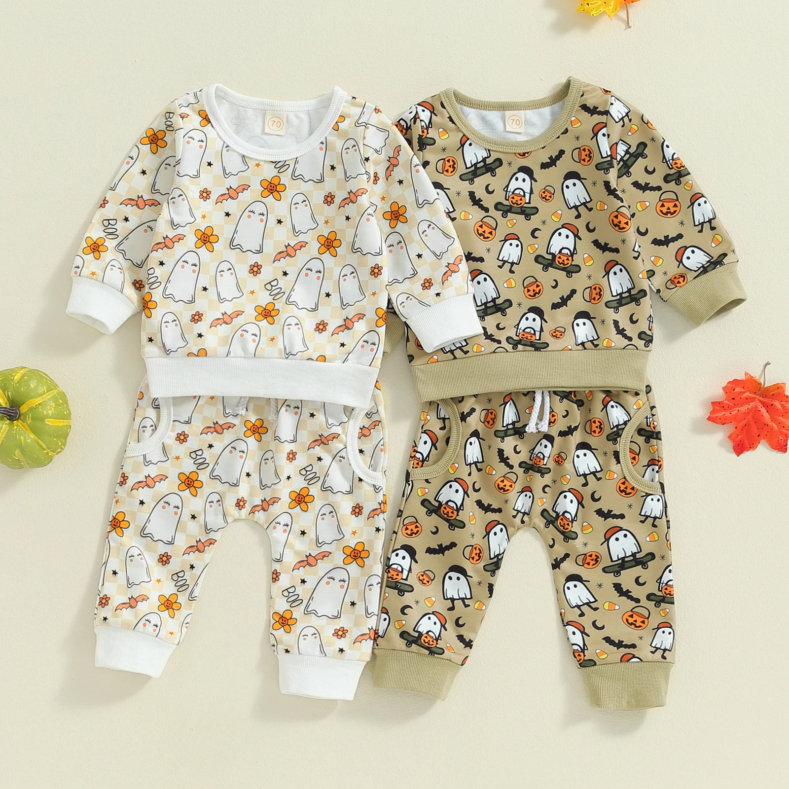 Toddler Boys Halloween Outfits Ghost Print Long Sleeve Sweatshirts and Long Pants 2Pcs Fall Clothes Set
Toddler Boys Halloween Outfits Ghost Print Long Sleeve Sweatshirts and Long Pants 2Pcs Fall Clothes Set