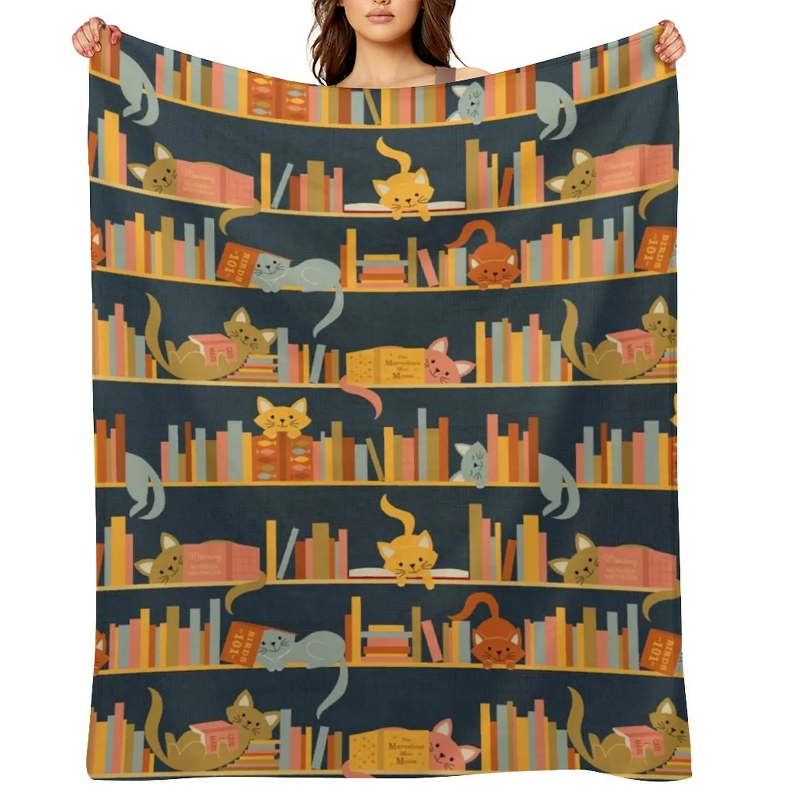 Cozy Cats and Books Throw Blanket Bed covers Picnic wednesday Luxury Thicken Blankets
Cozy Cats and Books Throw Blanket Bed covers Picnic wednesday Luxury Thicken Blankets