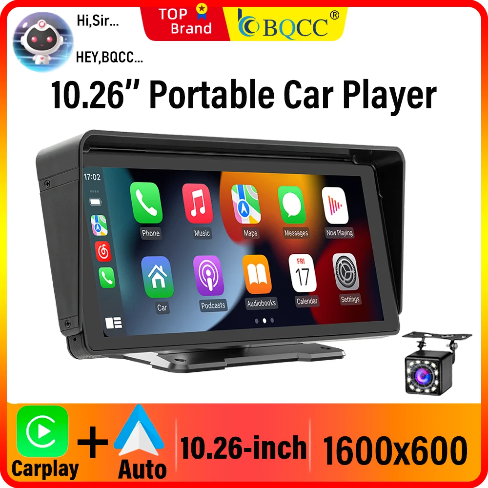 BQCC 10.26'' Portable Car Radio Wireless CarPlay Android Auto MirrorLink Multimedia Smart Video Player BT FM AUX Stereo Radio
BQCC 10.26'' Portable Car Radio Wireless CarPlay Android Auto MirrorLink Multimedia Smart Video Player BT FM AUX Stereo Radio