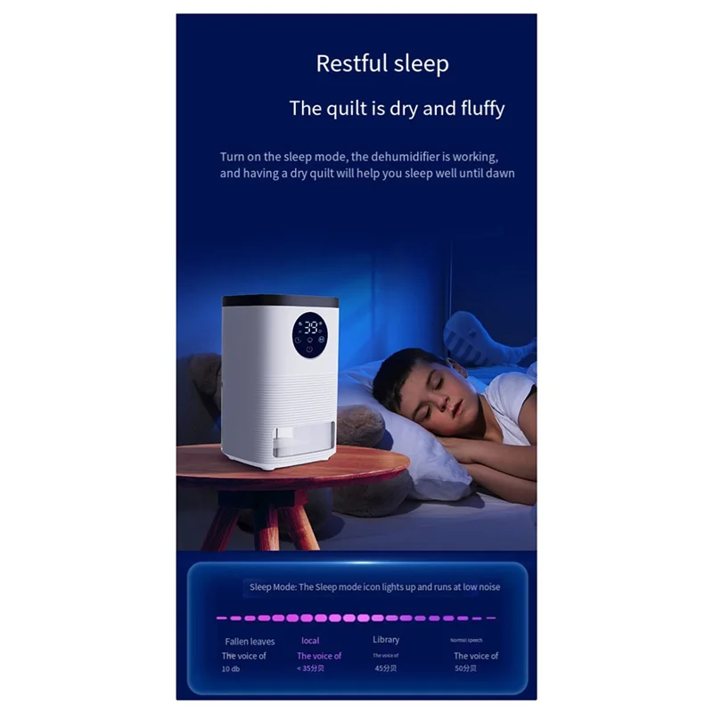 AT44-Dehumidifier For Bedroom,Dehumidifiers For Home With Auto Shut Off, Small Portable Dehumidifier For RV,Closet,EU Plug
AT44-Dehumidifier For Bedroom,Dehumidifiers For Home With Auto Shut Off, Small Portable Dehumidifier For RV,Closet,EU Plug