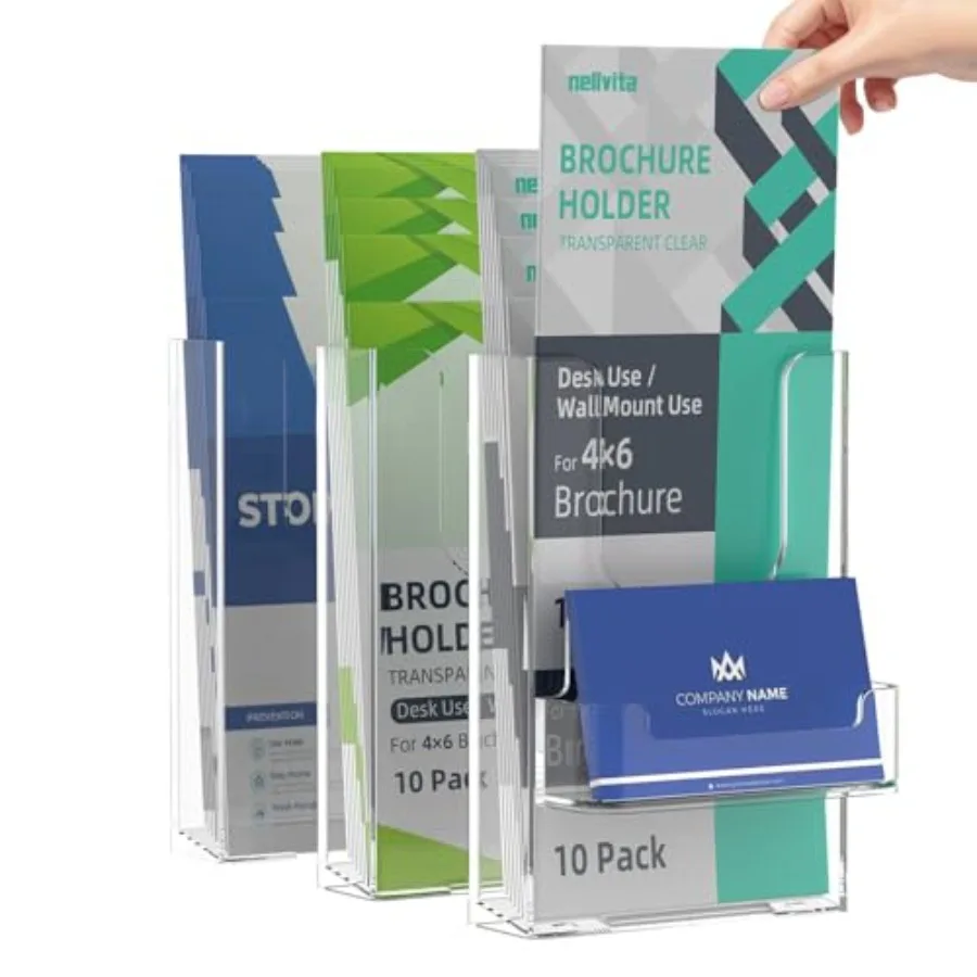 10 Pack 4 X 6 Inch Acrylic Brochure Holder Wall Mount Pamphlet Holder Wall Mount Clear Plastic Brochure Display Stand Literatur
10 Pack 4 X 6 Inch Acrylic Brochure Holder Wall Mount Pamphlet Holder Wall Mount Clear Plastic Brochure Display Stand Literatur
