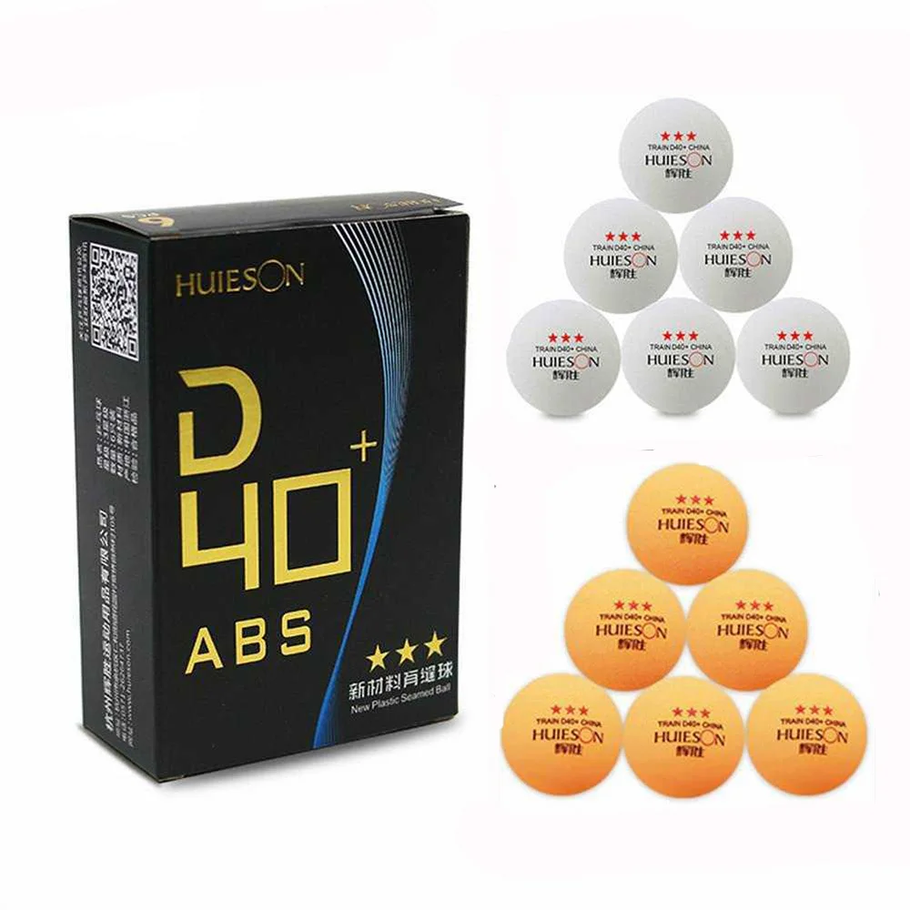 6PCS 3 Star 40mm+ Ping Pong Balls for Match New Material ABS Plastic Table Tennis Training Balls Competition Balls Sport Things
6PCS 3 Star 40mm+ Ping Pong Balls for Match New Material ABS Plastic Table Tennis Training Balls Competition Balls Sport Things