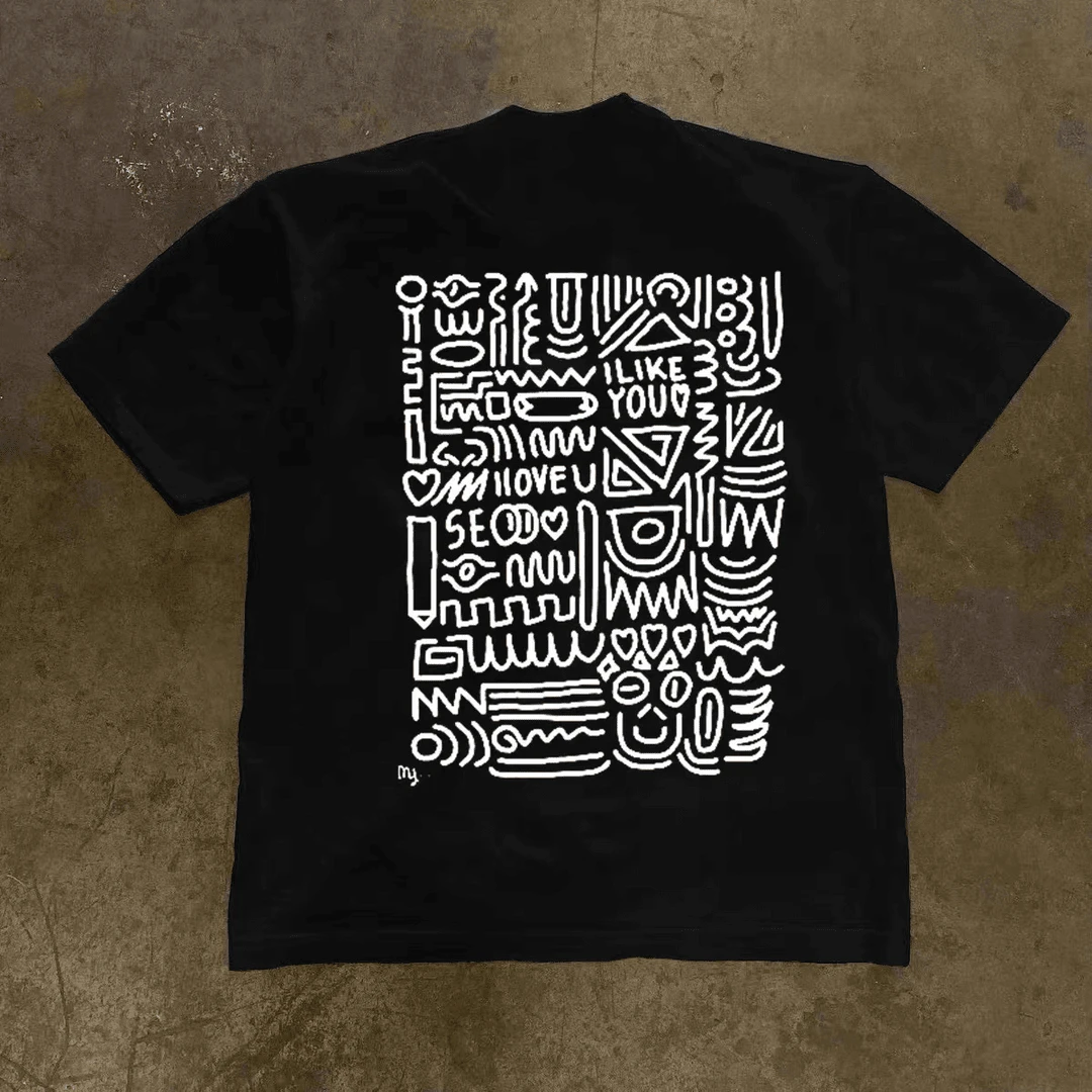 Versatile Printed T-Shirt Men's Summer High Street Crew Neck Short Sleeve Cotton Comfortable Loose Men's and Women's Clothing
Versatile Printed T-Shirt Men's Summer High Street Crew Neck Short Sleeve Cotton Comfortable Loose Men's and Women's Clothing