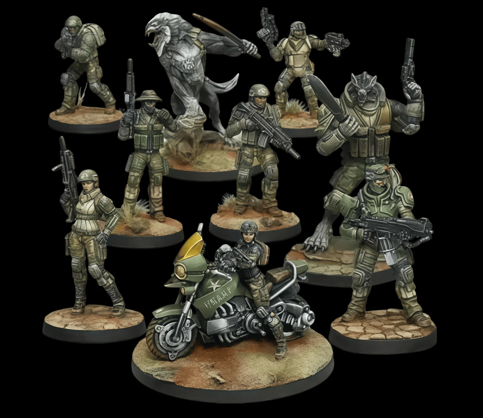 Die-cast Resin Model Assembly Kit, GK, Resin USAriadna Action Pack, 9 Figures, Unpainted (base Included)
Die-cast Resin Model Assembly Kit, GK, Resin USAriadna Action Pack, 9 Figures, Unpainted (base Included)