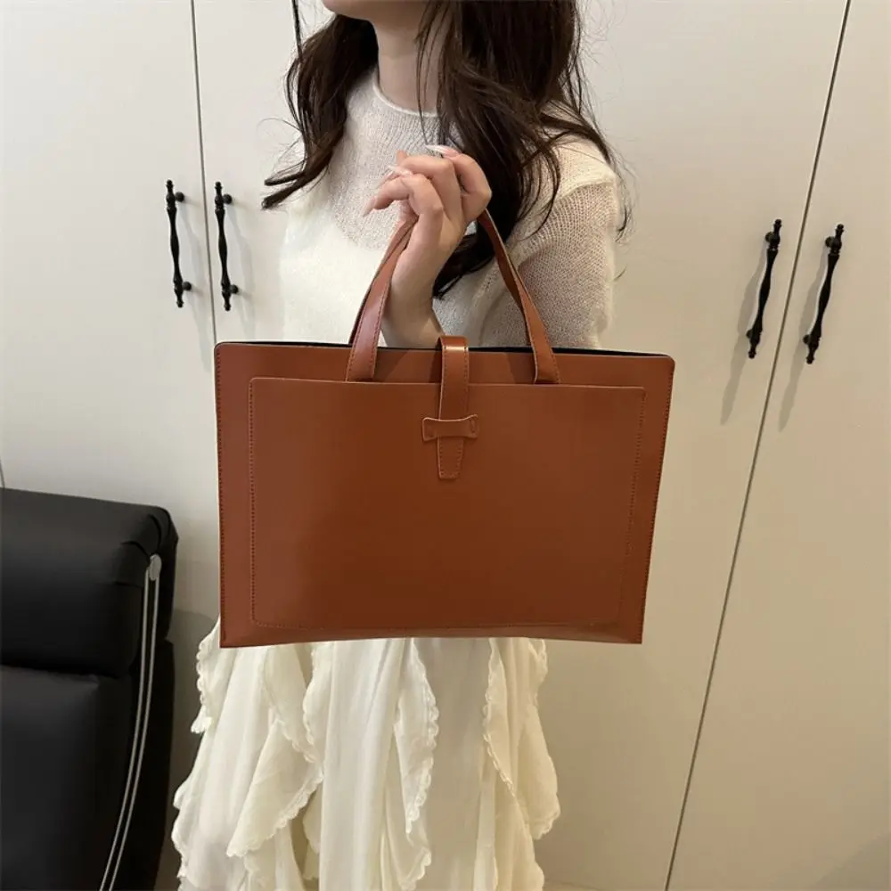 Simple Solid Color File Tote Bag Office Business Briefcase PU Leather Casual Laptop Handbag Men Women
Simple Solid Color File Tote Bag Office Business Briefcase PU Leather Casual Laptop Handbag Men Women