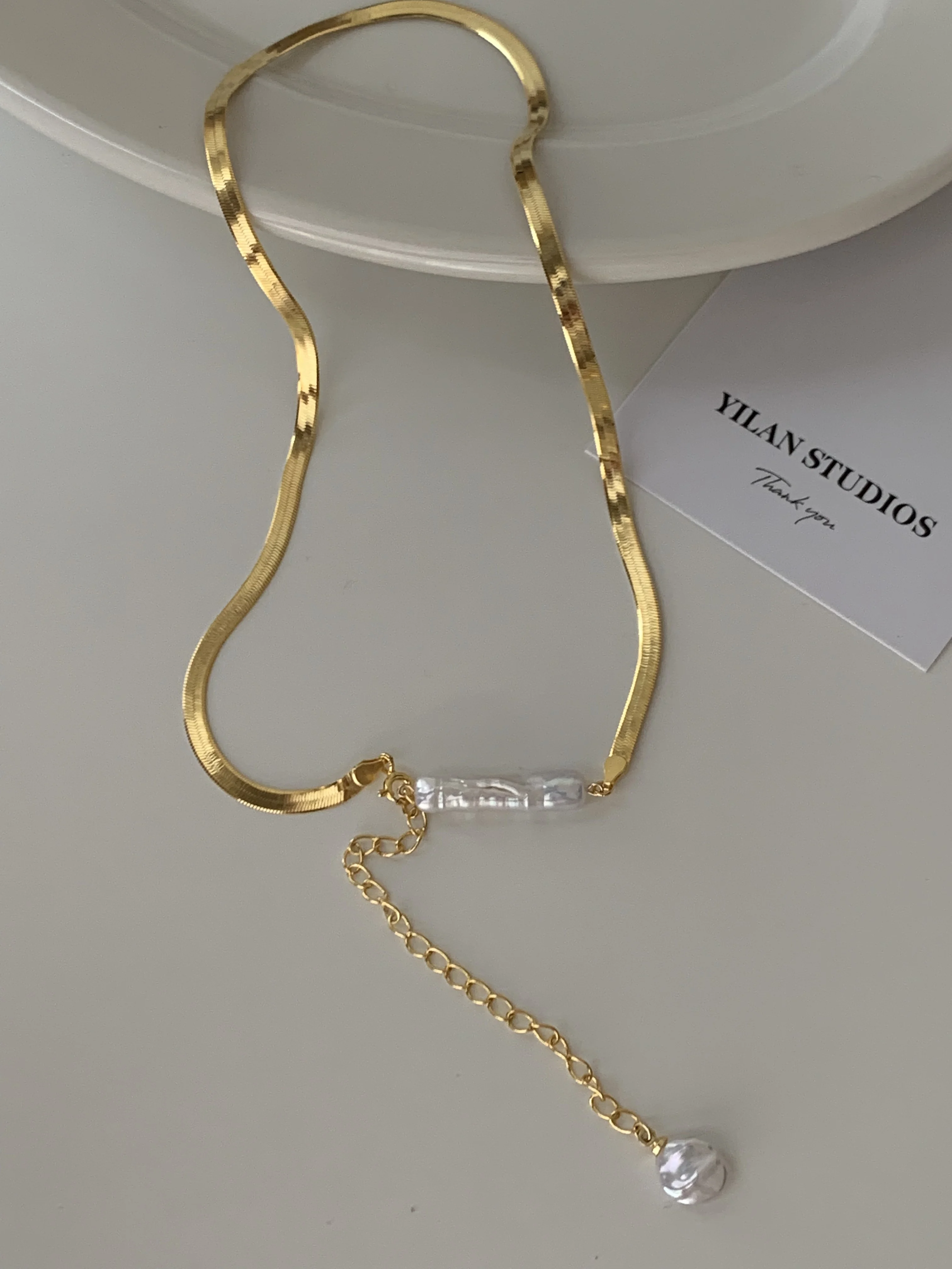 S925 Natural Baroque Pearl Snake Chain Necklace Women Jewelry Punk Designer Runway Rare Gown Boho Japan Korean
S925 Natural Baroque Pearl Snake Chain Necklace Women Jewelry Punk Designer Runway Rare Gown Boho Japan Korean
