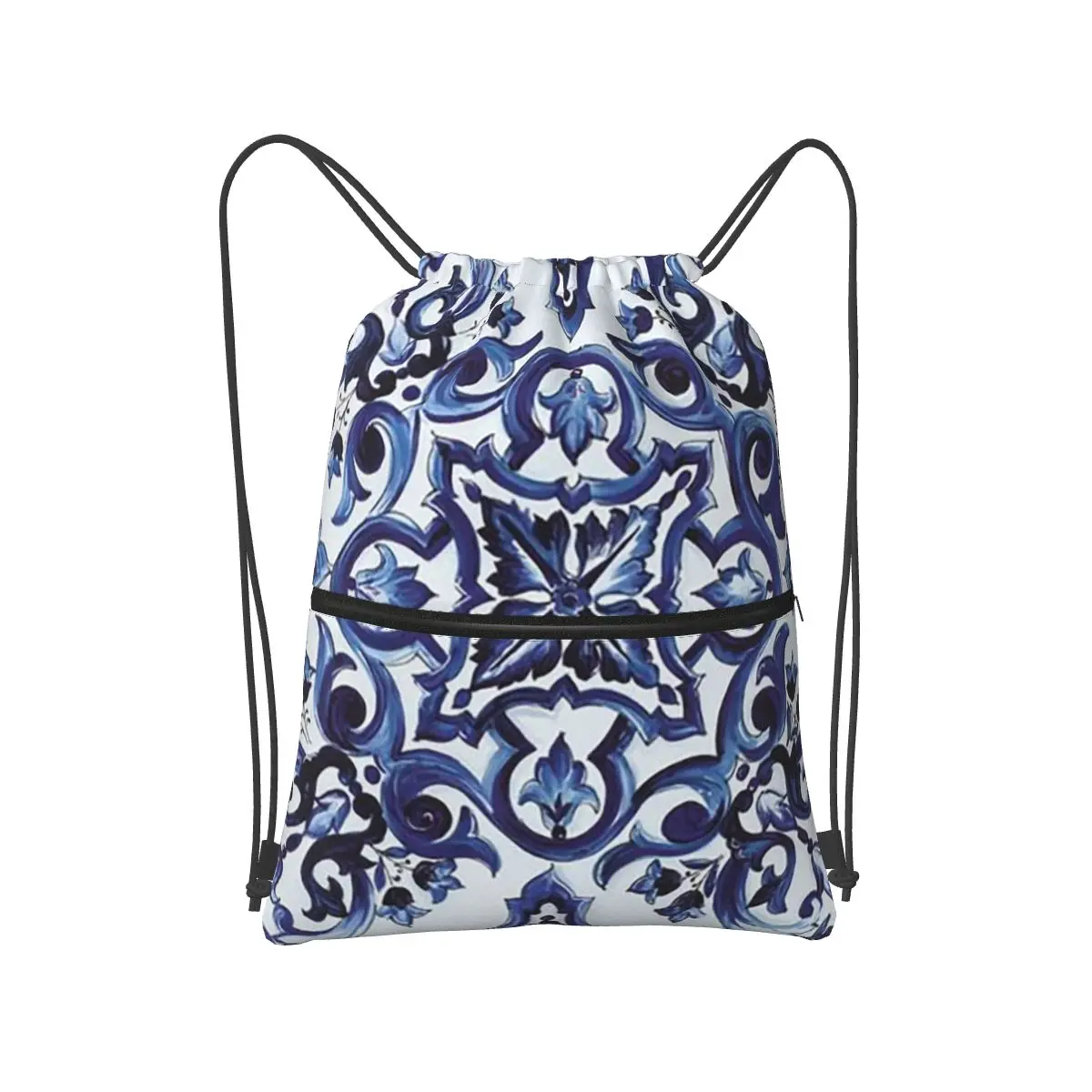Blue Ornate Floral Mediterranean Sicilian Tile Backpacks Portable Drawstring Bundle Pocket Sports Bag Book Bags for Man Woman
Blue Ornate Floral Mediterranean Sicilian Tile Backpacks Portable Drawstring Bundle Pocket Sports Bag Book Bags for Man Woman