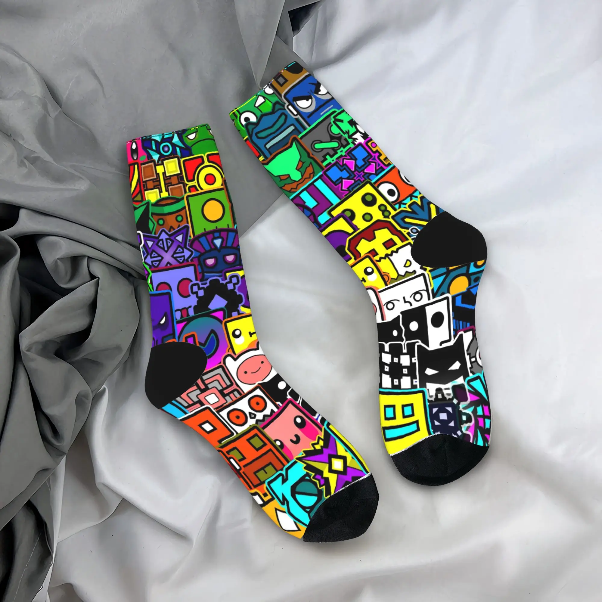 Women Men Socks Geometry Cube Dash Game Stockings Anti Bacterial Soft Breathable Socks Autumn Funny Graphic Skateboard Socks
Women Men Socks Geometry Cube Dash Game Stockings Anti Bacterial Soft Breathable Socks Autumn Funny Graphic Skateboard Socks