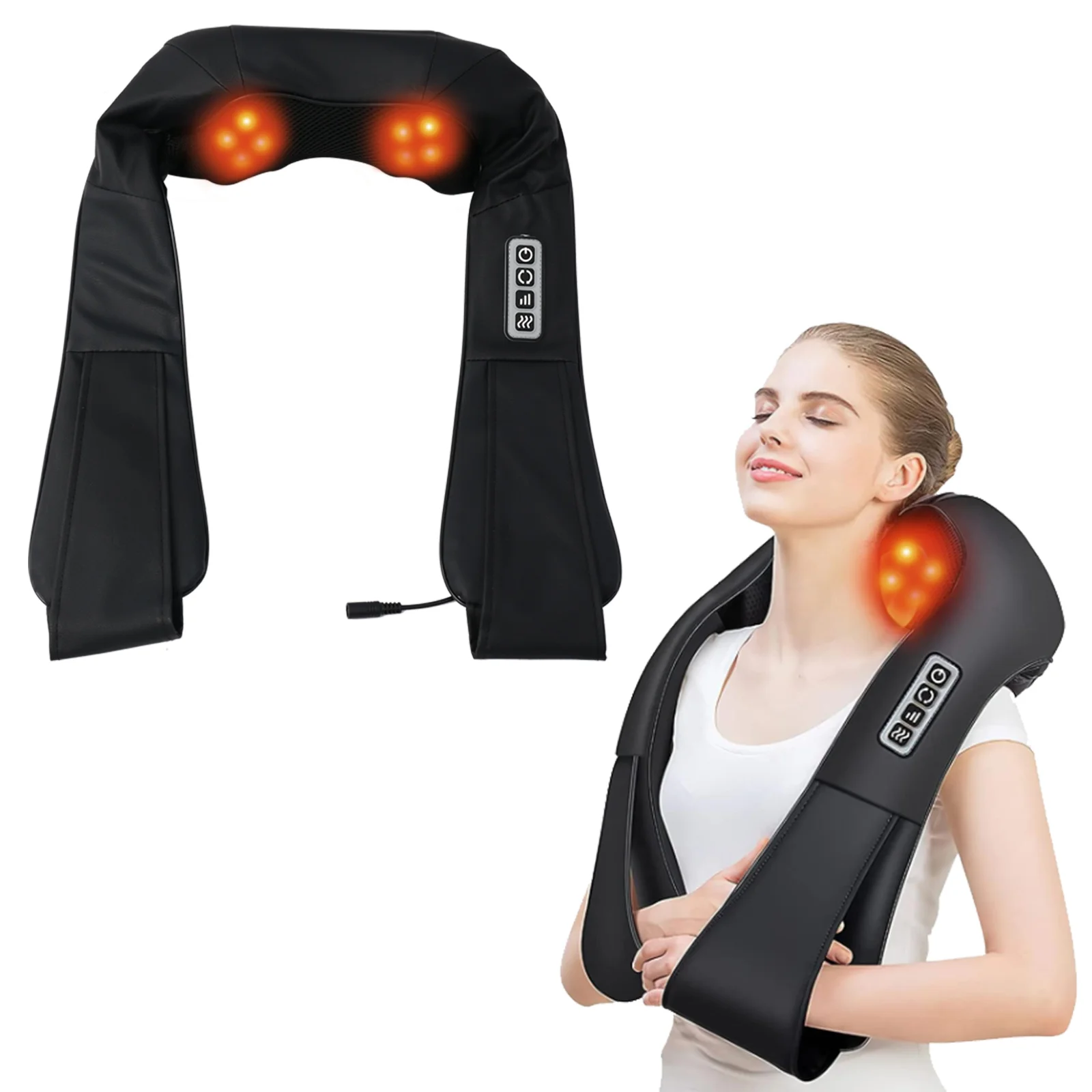 Shoulder Neck Massager Heated Back U Shape 16-Head Neck Massager Dredge Kneading Hot Compress Electrical Shawl Massager
Shoulder Neck Massager Heated Back U Shape 16-Head Neck Massager Dredge Kneading Hot Compress Electrical Shawl Massager